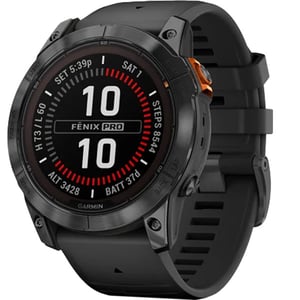 

Garmin Fenix 7X Pro Solar Edition Slate Gray Stainless Steel with Black Band Smartwatch 51mm 010-02778-01