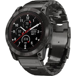 

Garmin Fenix 7X Pro Sapphire Solar Edition Carbon Gray DLC Titanium with Carbon Gray Titanium Band Smartwatch 51mm - (includes black silicone watch band) 010-02778-30