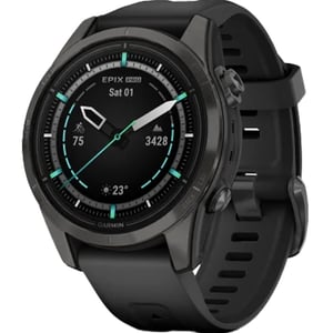 

Garmin Epix Pro Gen 2 Sapphire Edition Carbon Grey DLC Titanium With Black Band Smartwatch 42mm 010-02802-15