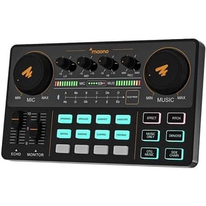 Maono Audio Interface With DJ Mixer & Condenser Microphone AU-AM200