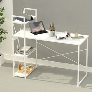 

Mahmayi Computer Workstation Table With 4 Tier Storage 110x120x56 cm