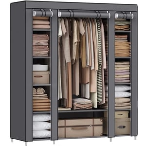 

Mahmayi Fabric Wardrobe 150x45x175 cm - Grey