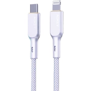 

Aukey Nylon Braided USB-C To Lightning Cable 1.8m White