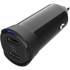 

Scosche Powervolt PD60 Dual Port USB C Car Charger Black