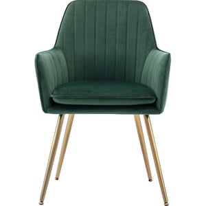Mahmayi Velvet Dining Chair With Golden Metal Legs 83.82 x 60.96 x 57.91 cm