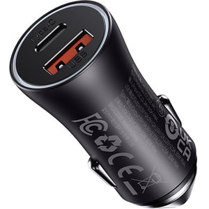 

Baseus 60W Dual Fast Car Charger Dark Grey