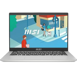 

MSI MODERN 14 (2023) Laptop - 13th Gen / Intel Core i5-1335U / 14inch FHD / 512GB SSD / 8GB RAM / Shared Intel Iris Xe Graphics / Windows 11 Home / English & Arabic Keyboard / Silver / Middle