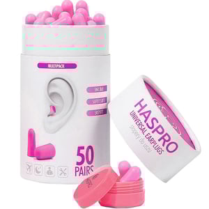 

Haspro Ultra Soft Earplug Pair of 50 pcs Pink