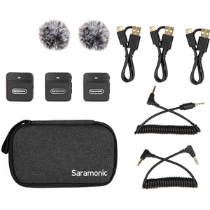 Saramonic 2-Person Clip On Wireless Microphone Kit Black