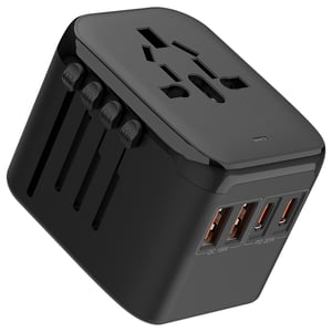 Maxguard Universal Travel Adapter Black