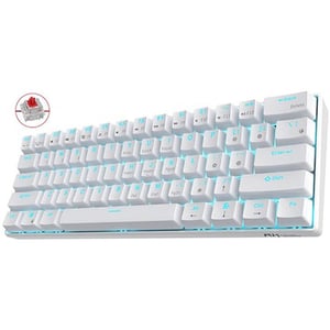 

Royal Kludge RK61-THP-WH/RD 2.4Ghz Mechanical Gaming Keyboard with Red Switch, White