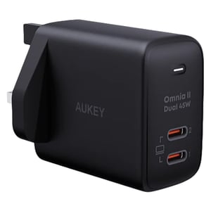 

Aukey Omnia II Dual Port PD GaN Wall Charger Black