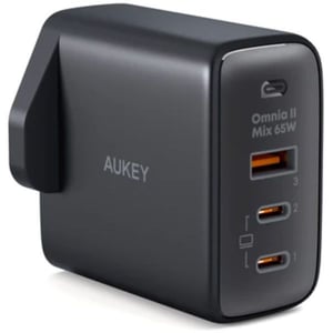 

Aukey Omnia II 3 Port GaN Wall Charger Black