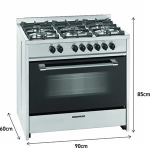 

Daewoo 5 Burner Multifunction Gas Cooker DGE-S965HE
