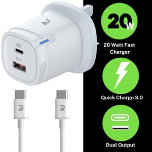 

Radalifestyle QC 9 Fast Charger With Quick-Charge 20W & Type C Cable Included
