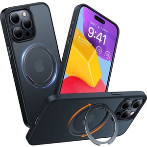 

Torras Case With 360 Kickstand Matte Black iPhone 15 Pro Max