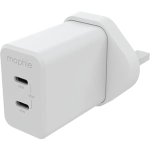 

Mophie Dual Port USB-C Charger 45W White