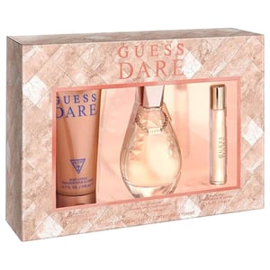 

Guess Dare (W1) Perfume For Women 100ml Eau de Toilette + 200ml Body Lotion + 15ml Mini Travel Spray Gift Set 3 Pc