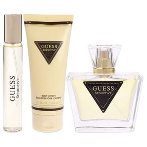 

Guess Seductive L Perfume For Women 75 ml Eau de Toilette + 200ml Body Lotion + 15 ml Mini Spray Gift Set