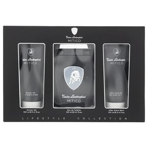 

Tonino Lamborghini Mitico Perfume For Men 125ml Eau de Toilette + 100ml Shower Gel + 100ml After Shave Balm Gift Set