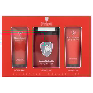 

Tonino Lamborghini Sportivo Perfume For Men 125ml Eau de Toilette + 100ml Shower Gel + 100ml After Shave Balm Gift Set