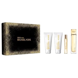 

Michael Kors Sexy Amber Perfume For Women 100ml Eau de Parfum + 100ml Body Lotion + 100ml Shower Gel + 10ml Mini Spray Gift Set