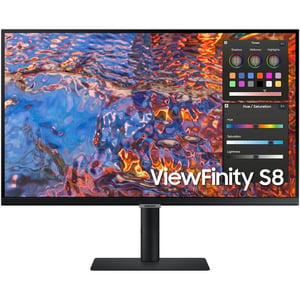 Samsung ViewFinity S8 Monitor 27" Flat, UHD, IPS Panel, USB‑C, Ergonomic, 60 Hz (LS27B800PXMXUE)
