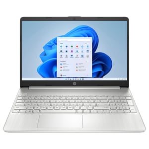 HP (2022) Laptop - 12th Gen / Intel Core i3-1215U / 15.6inch FHD / 256GB SSD / 8GB RAM / Shared Intel UHD Graphics / Windows 11 Home / English & Arabic Keyboard / Natural Silver / Middle East Version - [15s-FQ5148NE]