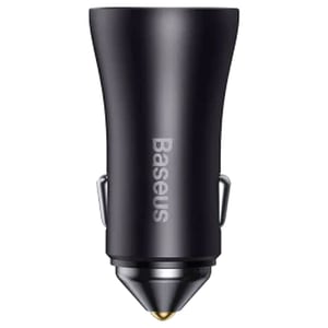 

Baseus Golden Contactor Pro Dual Port Car Charger Dark Grey