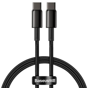 

Baseus Tungsten Gold USB-C To USB-C Cable 1m Black