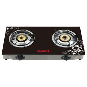 

Europa Two Burner Glass Stove EUGS-22GT