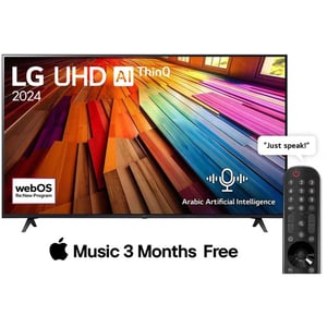 

LG 55 Inch UHD UT80 4K Smart TV AI Magic remote HDR10 webOS24 (2024 Model)