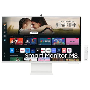 Samsung Smart Monitor M8 (M80D) 32" Flat, UHD 4K, VA Panel, Smart TV Apps, HDR10+, USB-C, Ergonomic, 60 Hz, 4 ms (GtG) (LS32DM801UMXUE)