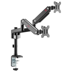 

Gameon Pole Mounted Gas Spring Dual Monitor Arm Black