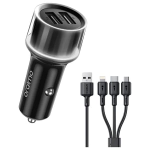 

Oraimo Highway 15 Car Charger With 3-in-1 Cable 1.2m Black