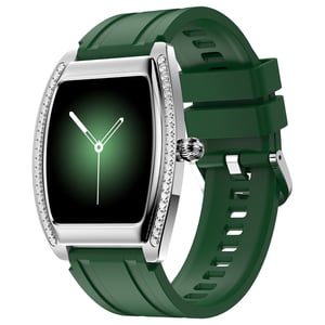 

Xcell Selen 2 Smartwatch Silver With Green Strap