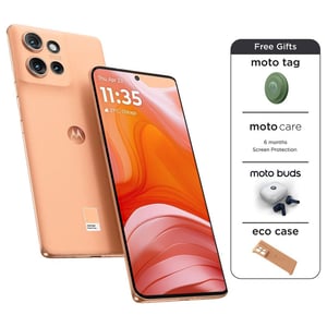 

Motorola Edge 50 512GB Peach Fuzz 5G Smartphone + Moto Buds + Moto Tag + 6 Months Screen Protection