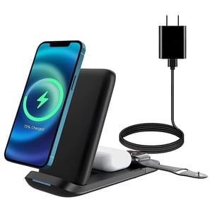

Digitplus 3-in-1 Wireless Charging Station Black