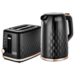 Black and Decker Electric Kettle With Bread Toaster Breakfast Set MBF90-B5