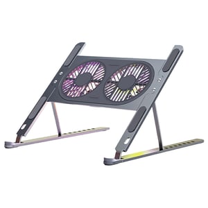 

Glassology Foldable Laptop Stand With Fan Grey