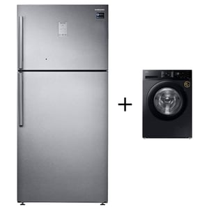 Samsung Top Mount Refrigerator 720 Litres RT72K6357SL + Front Load Washer