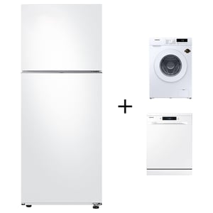 Samsung Top Mount Refrigerator 304 Litres RT41CG5004WW + Washing Machine + Dishwasher