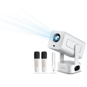 Merlin Ultramini HD Projector with Wireless Microphone and Laser Pointer