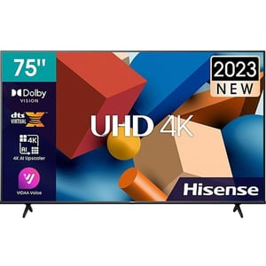 Hisense 75" 4K UHD Smart LED Television Black 75A62KS (2023 Model)