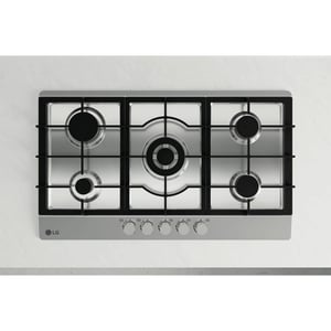 LG Built-in Gas Hob, 90CM, 5 Burners, Silver - CG5Z3626S.CSTZEEC