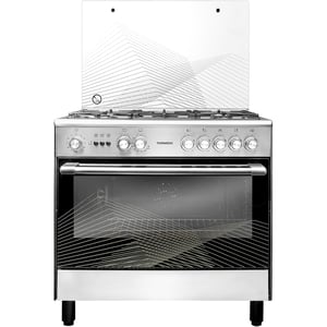 Tornado Free Standing 5 Burner Gas Cooker 60cm Black/Stainless Steel - 9T10HUB1X0ASG