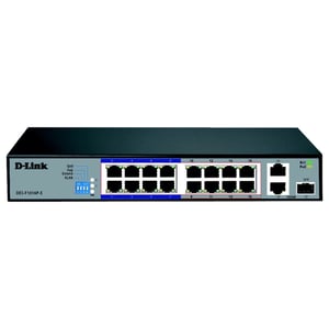D-Link 16-Port Unmanaged PoE+ Survillnce Switch