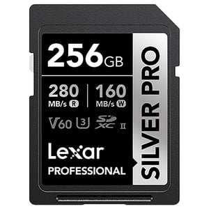 Lexar Professional SILVER PRO SDXC Card UHS-II 256GB Black LSDSIPR256GBNNNG