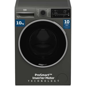 Beko 10kg Front Load Washing Machine, 1400 RPM, 15 Programs, SteamTherapy, AquaTech, Manhattan Grey - WTE1014XM