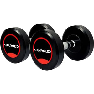 Sparnod Fitness Round Rubber Coated Dumbbells SDR-17.5_PAIR